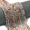 Natural Red Hematoid Quartz/Ferruginous Quartz Beads Strands G-A260-A31-01-1