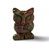 Natural Unakite Owl Healing Figurines DJEW-Z005-01B-2