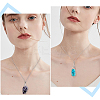 2 Sets 2 Colors 304 Stainless Steel Cuboid Link Chain Macrame Pouch Empty Stone Holder Necklace Making NJEW-BBC0001-40-6