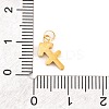 316 Stainless Steel Micro Pave Cubic Zirconia Pendants STAS-K284-01F-G-3