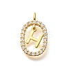 Brass Micro Pave Cubic Zirconia Pendants ZIRC-P123-01G-H01-1