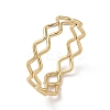Ion Plating(IP) 304 Stainless Steel Wave Finger Rings for Women RJEW-G315-07A-G-1