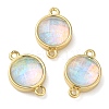 Synthetic Opal Connector Charms KK-S370-05G-01-1