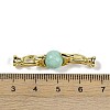 Natural Amazonite with Brass Fold Over Clasps G-G141-03G-02-3