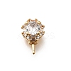 Brass Micro Pave Cubic Zirconia Peg Bails KK-K378-69G-1