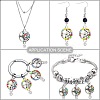 20Pcs 2 Styles Alloy Enamel Tree of Life Connector Charms FIND-CJ0001-62-6