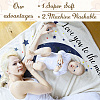 Polyester Baby Monthly Milestone Blanket for Boy and Girl AJEW-WH0407-001-6