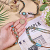 3Pcs 3 Styles Cotton with Glass & Plastic Beads Hat Bands DIY-CA0007-55-3