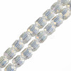 Electroplate Transparent Glass Beads Strands EGLA-N002-32-C04-1
