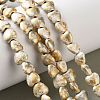 Spray Printed Synthetic Turquoise Beads Strands TURQ-P002-01A-06-1