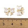 Brass Micro Pave Clear Cubic Zirconia Charms KK-L212-11G-3