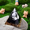 Orgone Pyramid Protection Crystal Gemstone Pyramid Reiki Positive Energy Pyramid Chakra Meditation Pyramid for Success Health Lucky Anti-Stress Decor Gift Collection (Black) JX348A-2