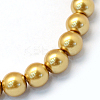 Baking Paint Pearlized Glass Pearl Round Bead Strands X-HY-Q003-10mm-08-2