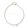 Brass Micro Pave Grade AAA Cubic Zirconia Letter Pendant Necklaces NJEW-JN04771-04-4