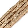 Electroplated Natural Lava Rock Beads Strands G-L606-E02-01D-1