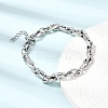 5.5MM 304 Stainless Steel Twisted Oval Link Chain Bracelets for Man and Women SA-CBAB767-17C-P-1