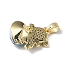 Real 18K Gold Plated Rack Plating Brass Micro Pave Clear Cubic Zirconia Pendants KK-C015-23G-09-3