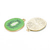 Light Gold Alloy Enamel Pendants ENAM-S126-124-3