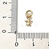 Golden Brass Charms KK-H493-01G-09-3