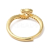 Rack Plating Brass Cubic Zirconia Arabic Letters Adjustable Rings for Women RJEW-S407-10G-11-3