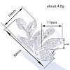 Brass Micro Pave Clear Cubic Zirconia Finger Rings FS-WG77E03-05-3
