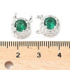 Brass Micro Pave Cubic Zirconia Beads KK-G531-01S-01-3