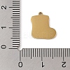 Christmas Theme Ion Plating(IP) 304 Stainless Steel Enamel Charms STAS-Z083-06G-02-3