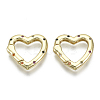 Brass Micro Pave Cubic Zirconia Spring Gate Rings ZIRC-N039-027-NF-1