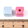 UV Plating Opaque Acrylic Beads PACR-N017-03-3