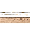 304 Stainless Steel Column Link Chain Necklaces for Women Men NJEW-A058-01GP-5