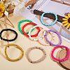 10Pcs 10 Colors Polymer Clay Heishi Beaded Stretch Bracelets BJEW-PH01445-6