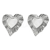 304 Stainless Steel Heart Stud Earrings EJEW-M233-20P-1