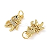 Brass Micro Pave Cubic Zirconia Pendants KK-C092-08G-2