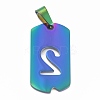Ion Plating(IP) 304 Stainless Steel Pendants STAS-O127-A02-2