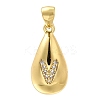 Rack Plating Brass Micro Pave Cubic Zirconia Pendants KK-L226-102G-V-1
