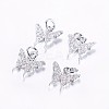 Long-Lasting Plated Brass Micro Pave Cubic Zirconia Charms X-ZIRC-F069-32P-1