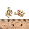 304 Stainless Steel Rhinestone Charms STAS-L308-05G-3