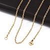 Ion Plating(IP) 304 Stainless Steel Unisex Cable Chain for Necklace STAS-P045-01G-B-3