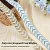 12M Polyester Jacquard Leaf Ribbon OCOR-OC0001-46A-4