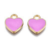 Alloy Enamel Charms X-ENAM-S121-041G-3