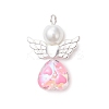 6Pcs 6 Colors Glass Enamel Pendants PALLOY-JF04112-3