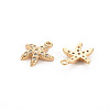 Brass Micro Pave Clear Cubic Zirconia Charms KK-S356-473-NF-2