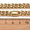 8MM 304 Stainless Steel Cuban Link Chain Necklaces for Unisex NJEW-K295-02A-G-5