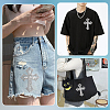 1Pc Cross Alloy Glass Rhinestone Decoration FIND-FG0004-94-5