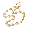 304 Stainless Steel Strawberry Link Chain Necklaces for Women NJEW-G178-15G-4