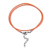 Waxed Cotton Cord Necklace Making MAK-S034-013-3