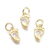 Brass Micro Pave Cubic Zirconia Pendants KK-P187-08-G-2