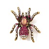 Holloween Spider Alloy Rhinestone Brooches JEWB-S023-02C-1