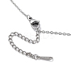 201 Stainless Steel Hollow Ghost Pendant Necklace with Cable Chains NJEW-Q317-08P-4
