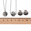 Yin-yang 304 Stainless Steel Rhinestone Pendant Necklaces & Bracelets & Stud Earrings Sets for Women SJEW-C004-17P-5